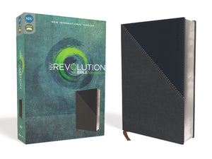 NIV Revolution Bible For Teen Guys-Charcoal/Navy Leathersoft