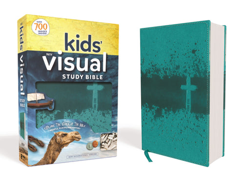 NIV Kids' Visual Study Bible (Full Color)-Teal Leathersoft