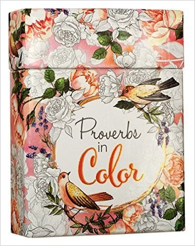 Proverbs In Color Adult Coloring Cards (Box Of 44)