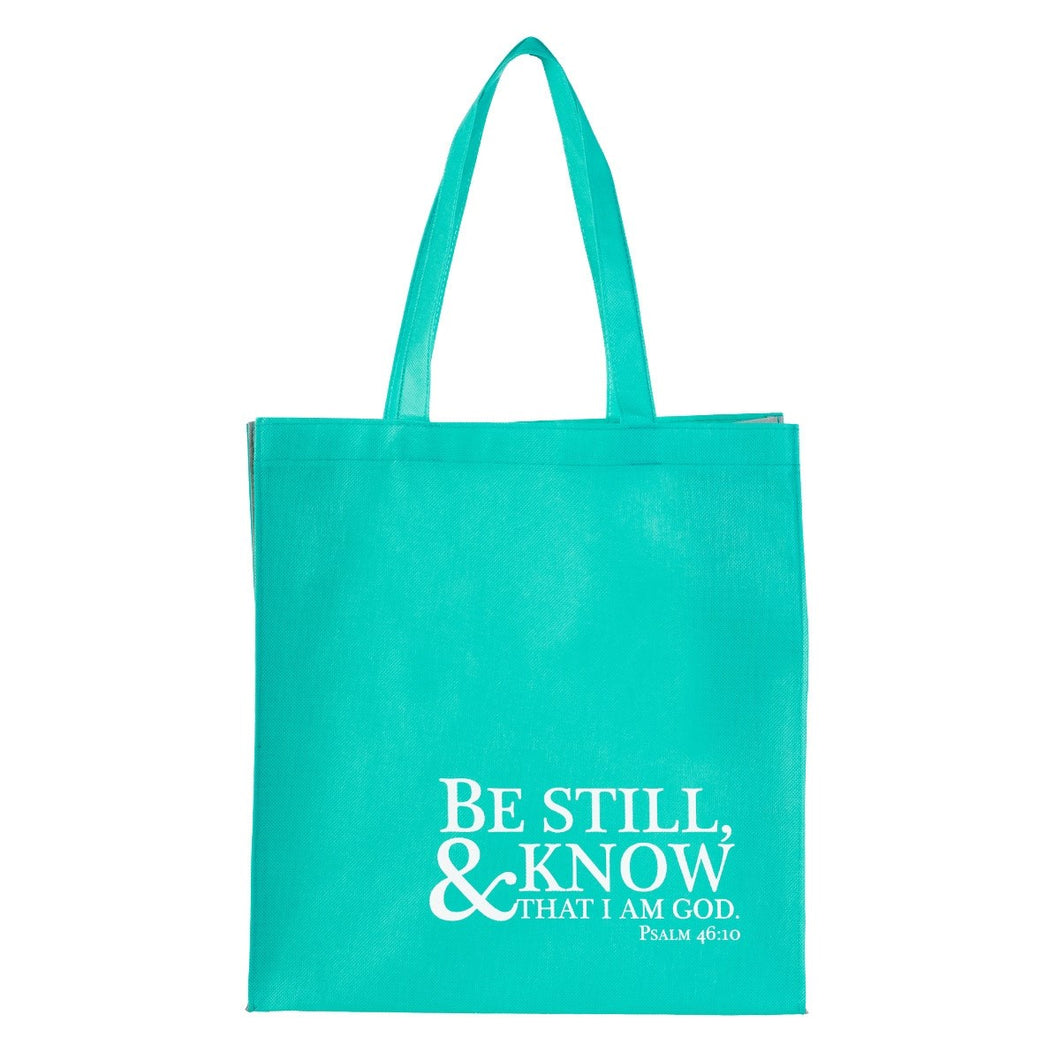 Tote Bag-Be Still-Teal-Non-Woven