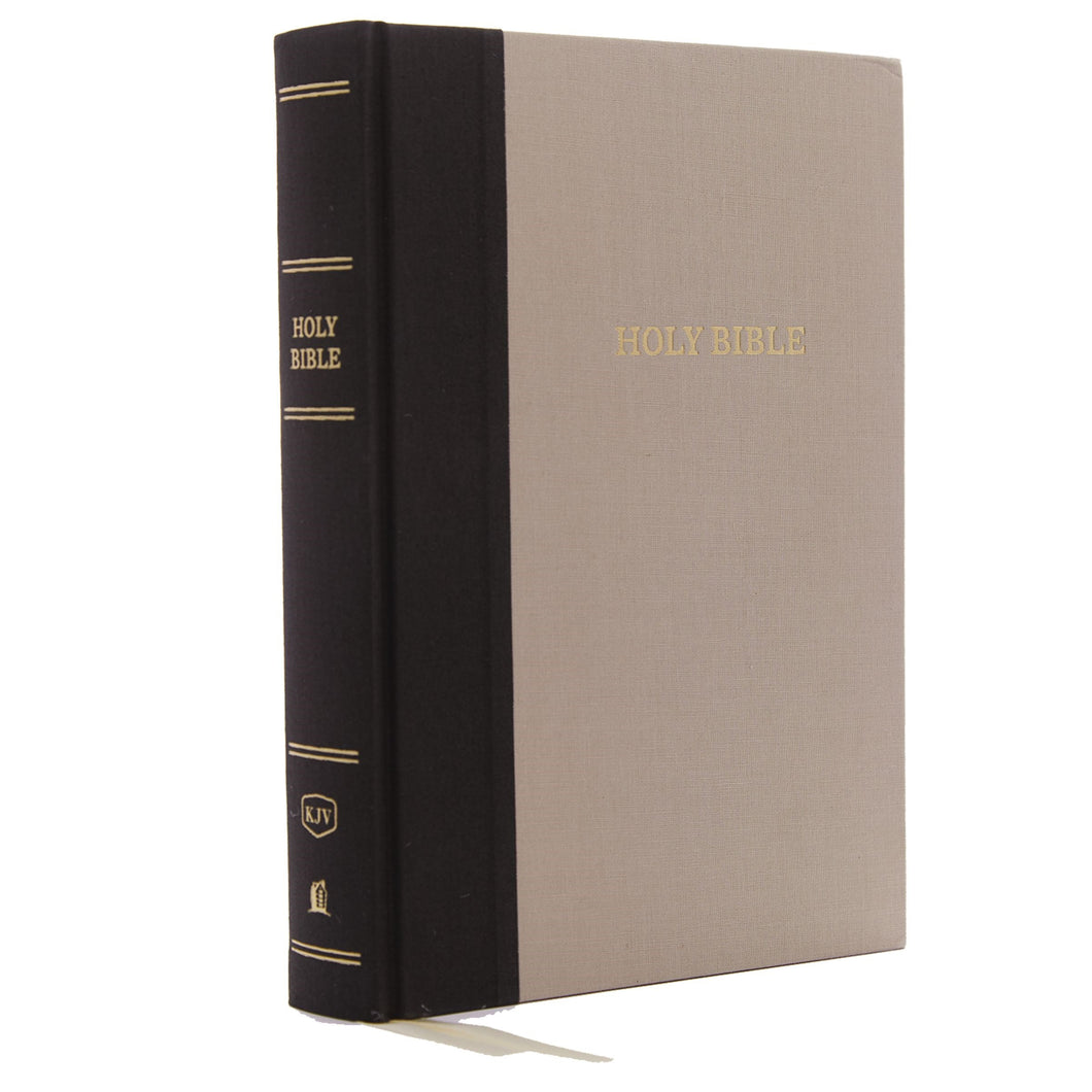 KJV Super Giant Print Reference Bible (Comfort Print)-Olive/Beige Cloth Over Board