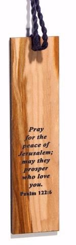 Bookmark-Pray For The Peace Of Jerusalem-Olivewood (#47121)