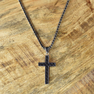 Necklace-Eden Merry-Just For Him-Cross Box Chain (24")
