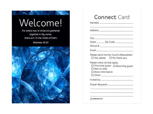 Visitor Card-Welcome! (Matthew 18:20) (Pack Of 50)