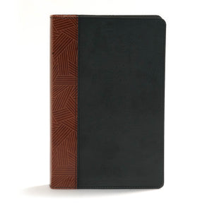 CSB Rainbow Study Bible-Black/Tan LeatherTouch Indexed