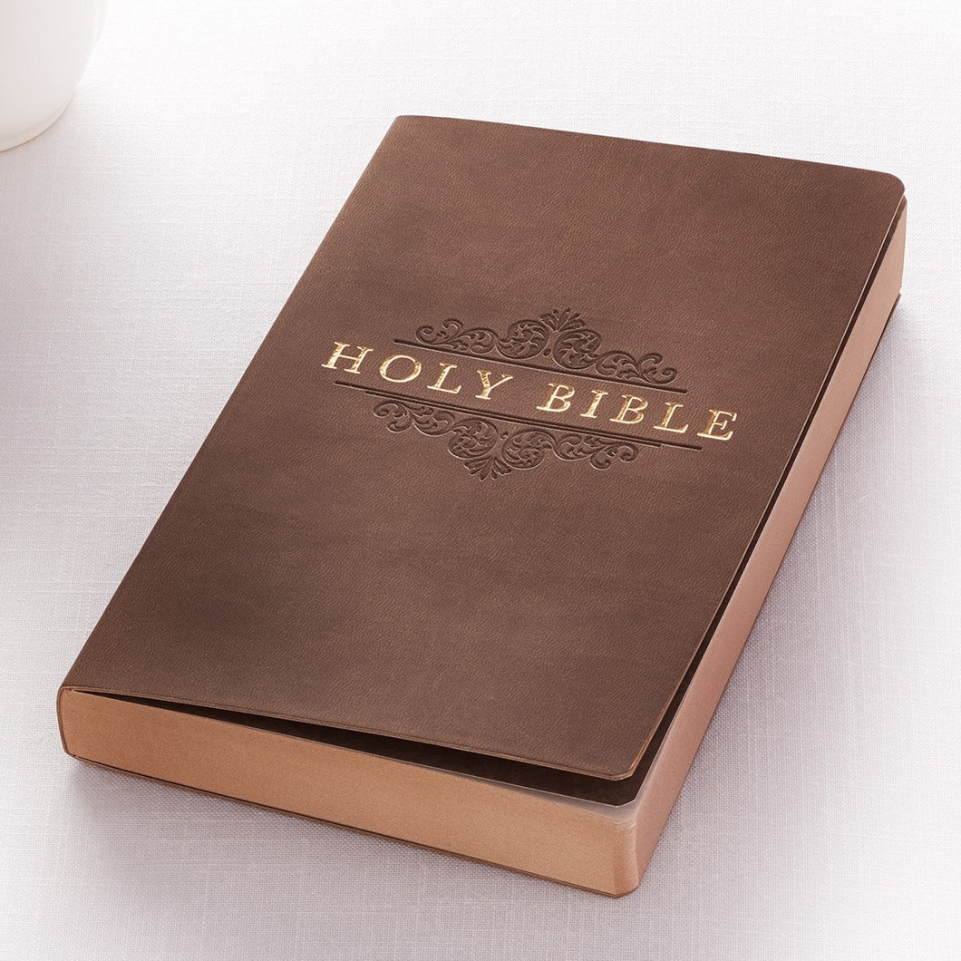 KJV Gift And Award Bible-Brown Faux Leather