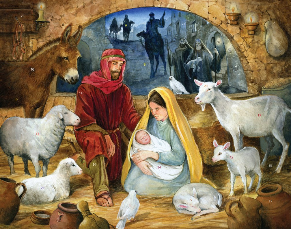 Large Advent Calendar-Emmanuel (11 x 14)
