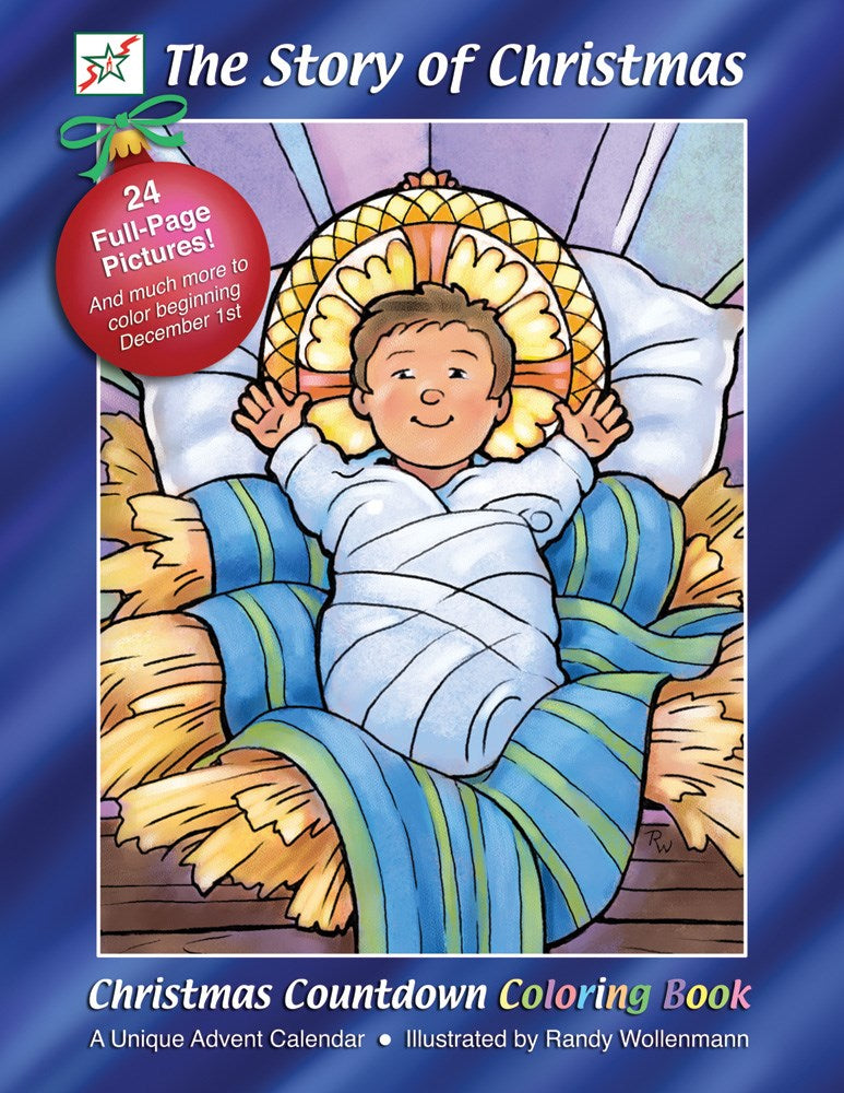 Christmas Countdown Coloring Book-The Story Of Christmas (8.5 x 11)