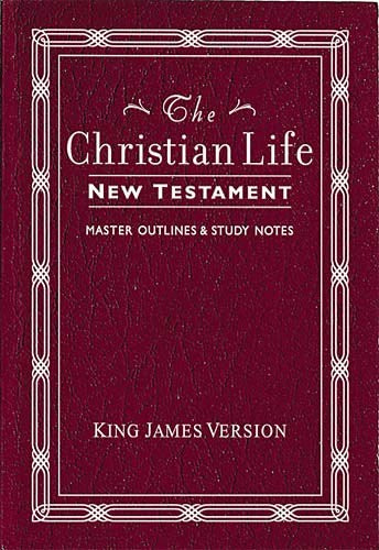 KJV Christian Life New Testament-Burgundy Leatherflex