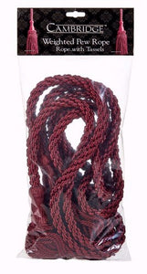 Weighted Pew Rope-8'-Burgundy