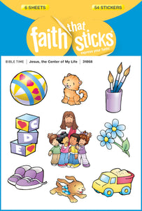 Sticker-Jesus  The Center Of My Life (6 Sheets) (Faith That Sticks)