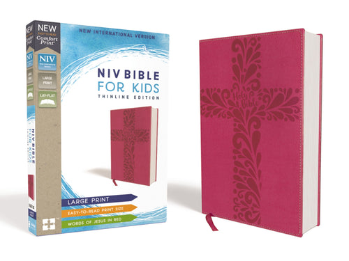NIV Bible For Kids (Comfort Print)/Large Print-Pink Leathersoft