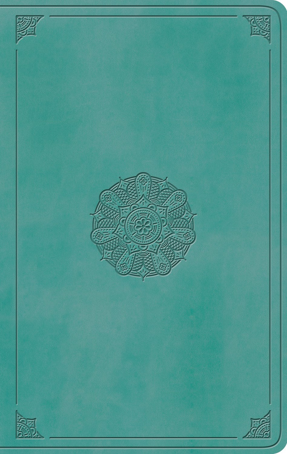ESV Large Print Value Thinline Bible-Turquoise Emblem Design TruTone