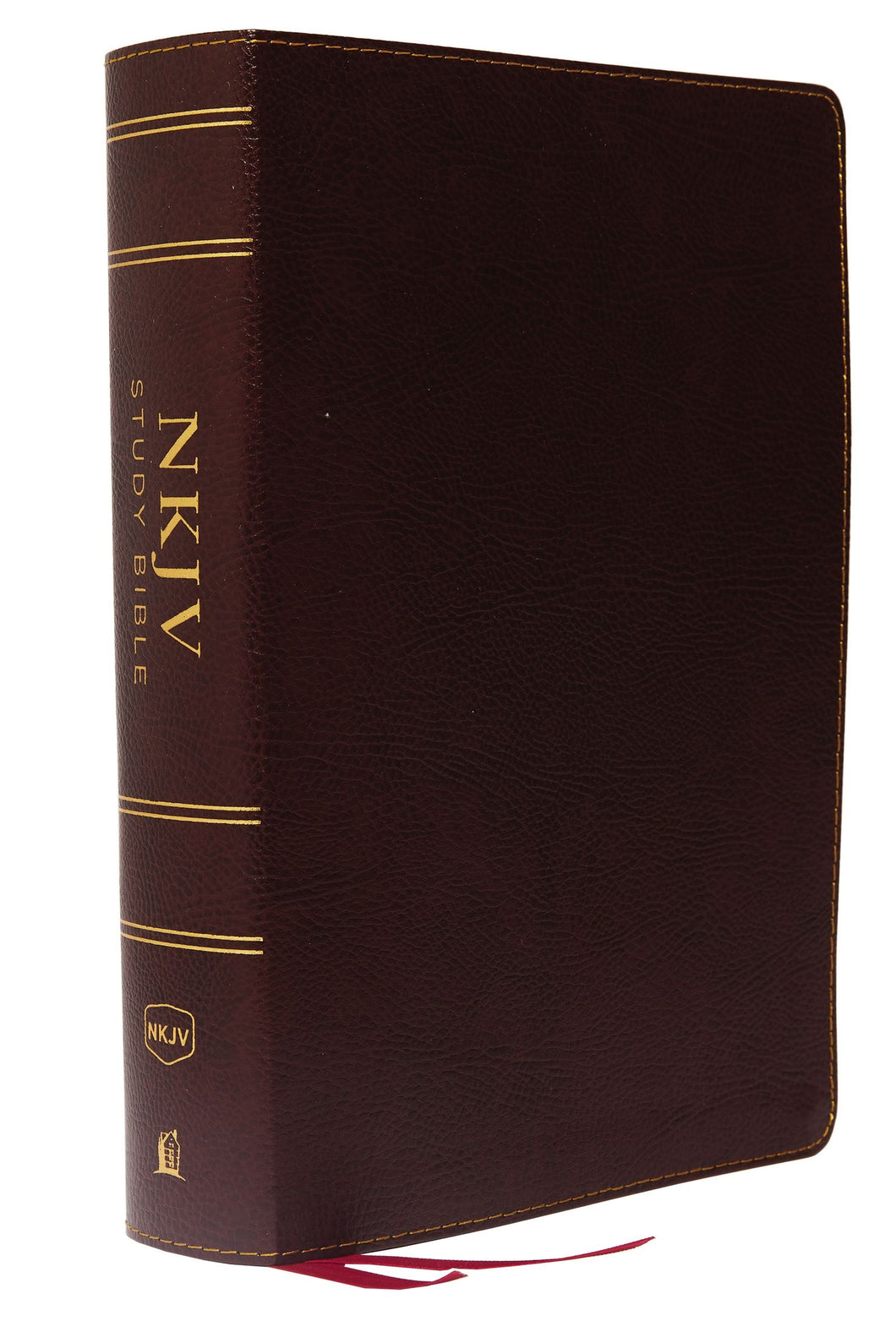 NKJV Study Bible (Full-Color) (Comfort Print)-Burgundy Bonded Leather