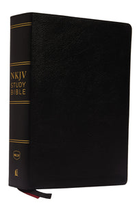 NKJV Study Bible (Comfort Print)-Black Premium Bonded Leather