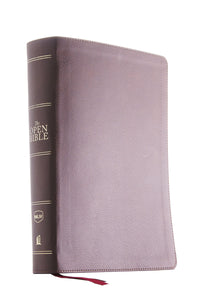 NKJV Open Bible (Comfort Print)-Brown Leathersoft