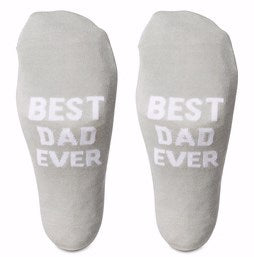 Socks-Men's Crew Socks-Best Dad Ever-Gray