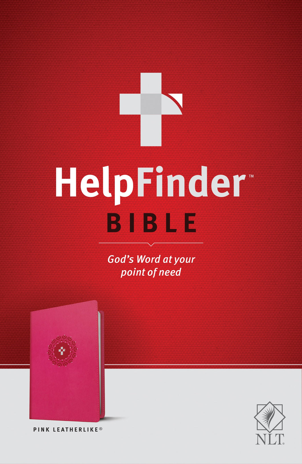 NLT Helpfinder Bible-Pink LeatherLike