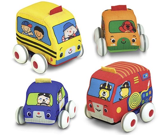 Baby Play-Pull-Back Town Vehicles (4 Pieces) (Ages 9M+)