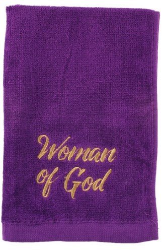 Towel-Pastor-Woman Of God-Purple w/Gold