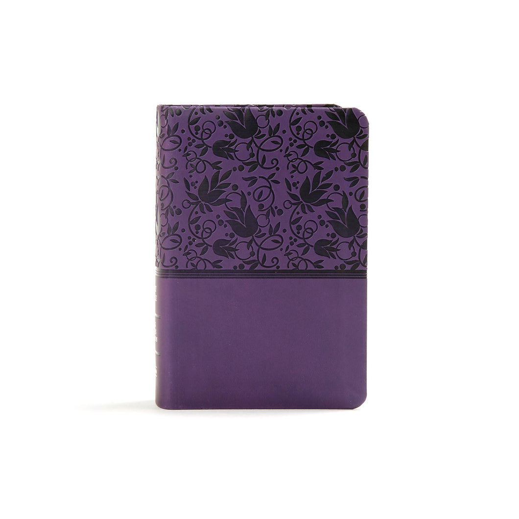 KJV Large Print Compact Reference Bible-Purple LeatherTouch