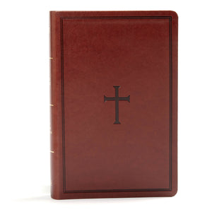 KJV Large Print Personal Size Reference Bible-Brown LeatherTouch Indexed