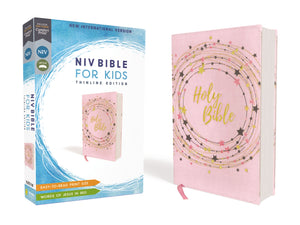 NIV Bible For Kids (Comfort Print)-Pink/Gold Flexcover