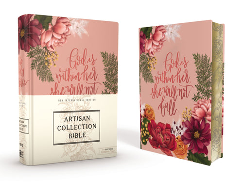NIV Artisan Collection Bible (Comfort Print)-Pink Floral Cloth Over Board