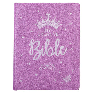 ESV My Creative Bible For Girls-Purple Glitter Cloth Hardcover