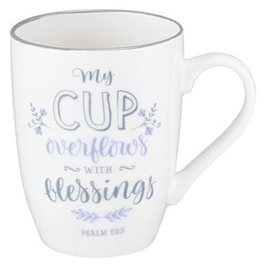 Mug-My Cup Overflows w/Gift Box (Psalm 23:5) (MUG556)