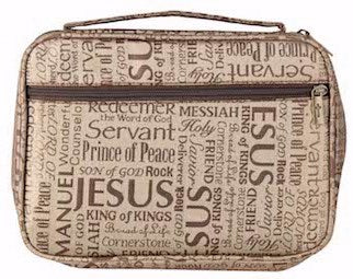 Bible Cover-Names Of Jesus Jacquard-XLG-Brown