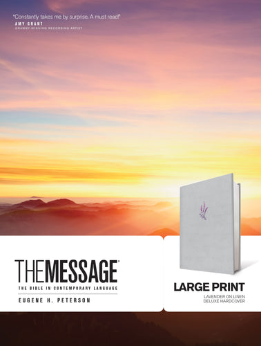 The Message/Large Print Bible-Lavender Hardcover