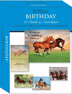 Card-Boxed-Shared Blessings-Birthday Wild Horses (Box Of 12)