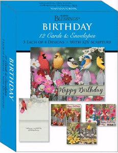 Card-Boxed-Shared Blessings-Birthday Birds (Box Of 12)