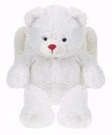 Plush-Angelic Bear-White (9")