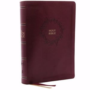 KJV Open Bible (Comfort Print)-Burgundy Leathersoft Indexed