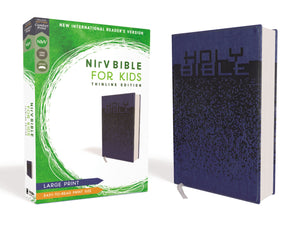 NIrV Bible For Kids/Large Print (Comfort Print)-Blue Leathersoft