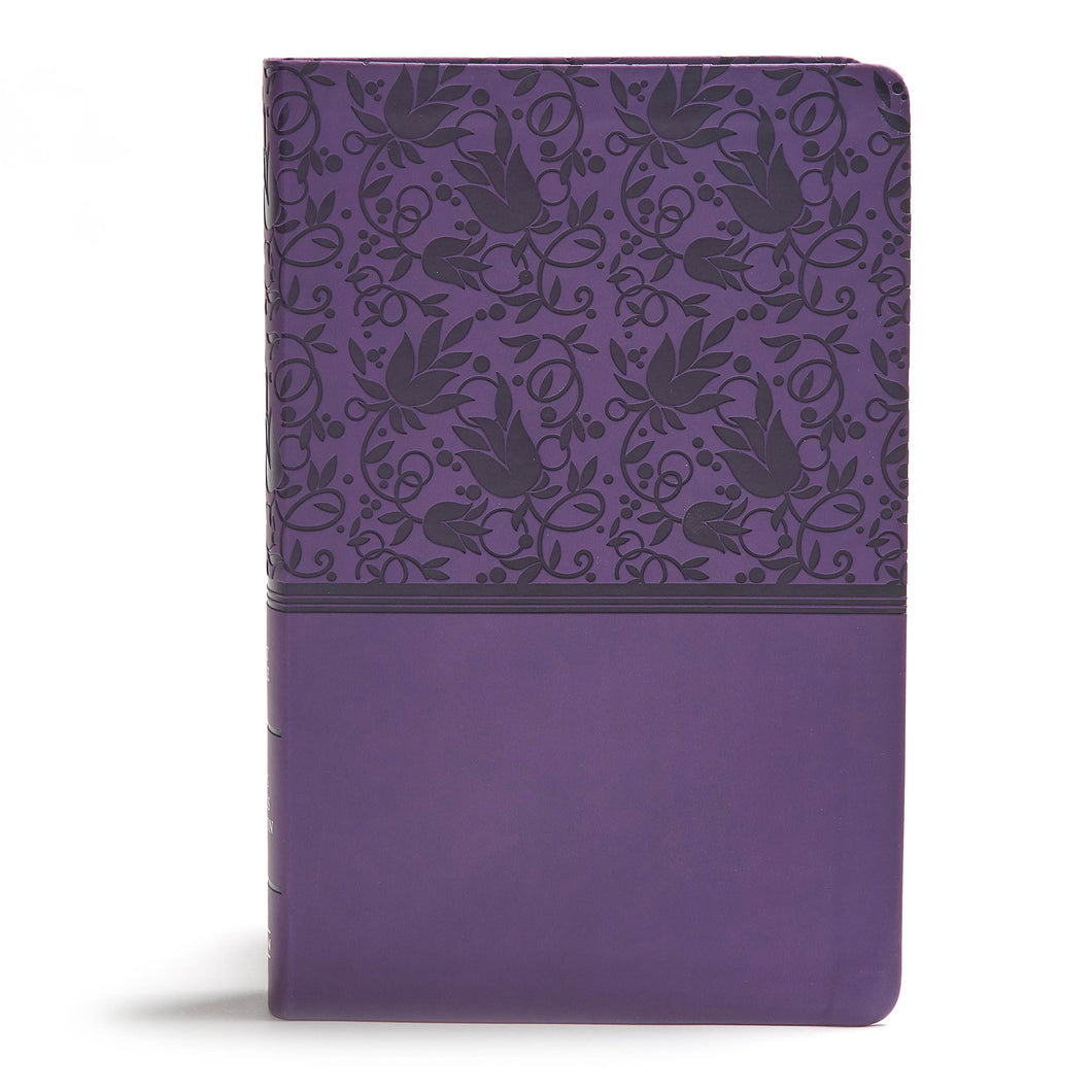 KJV Giant Print Reference Bible-Purple LeatherTouch