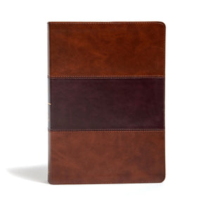 KJV Super Giant Print Reference Bible-Saddle Brown LeatherTouch
