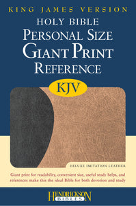 KJV Personal Size Giant Print Reference Bible-Black/Tan Flexisoft