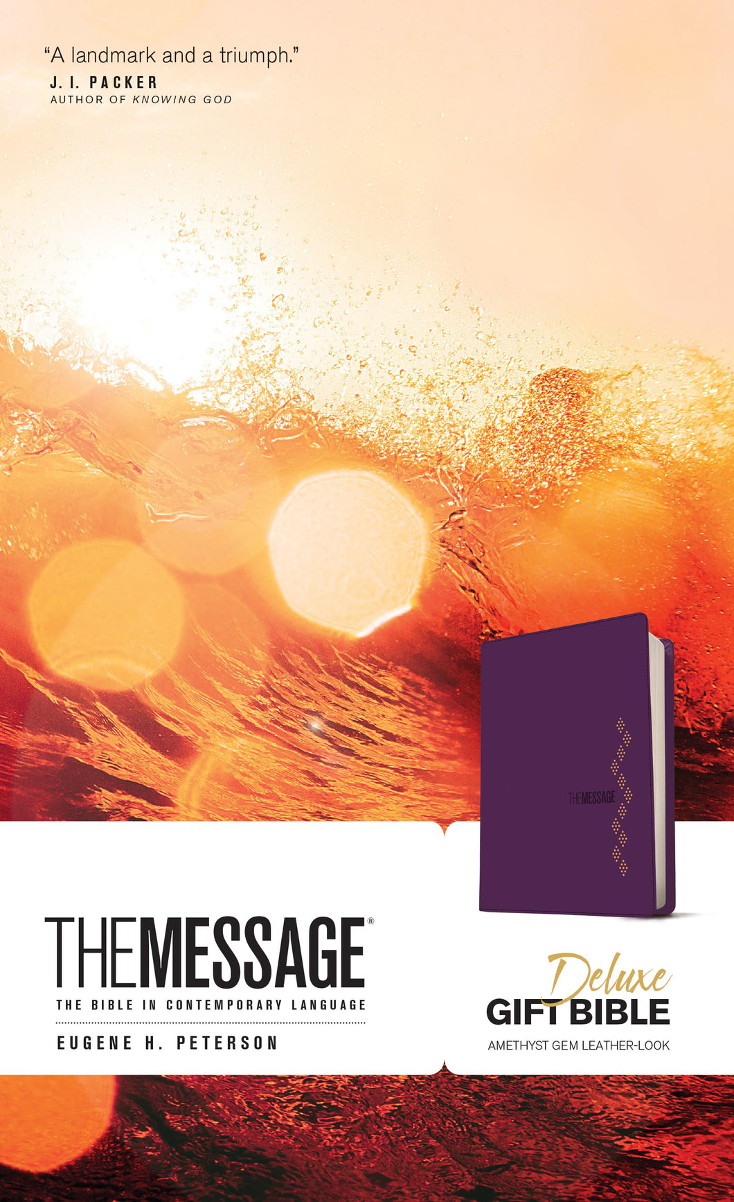 The Message Deluxe Gift Bible-Amethyst Gem LeatherLook