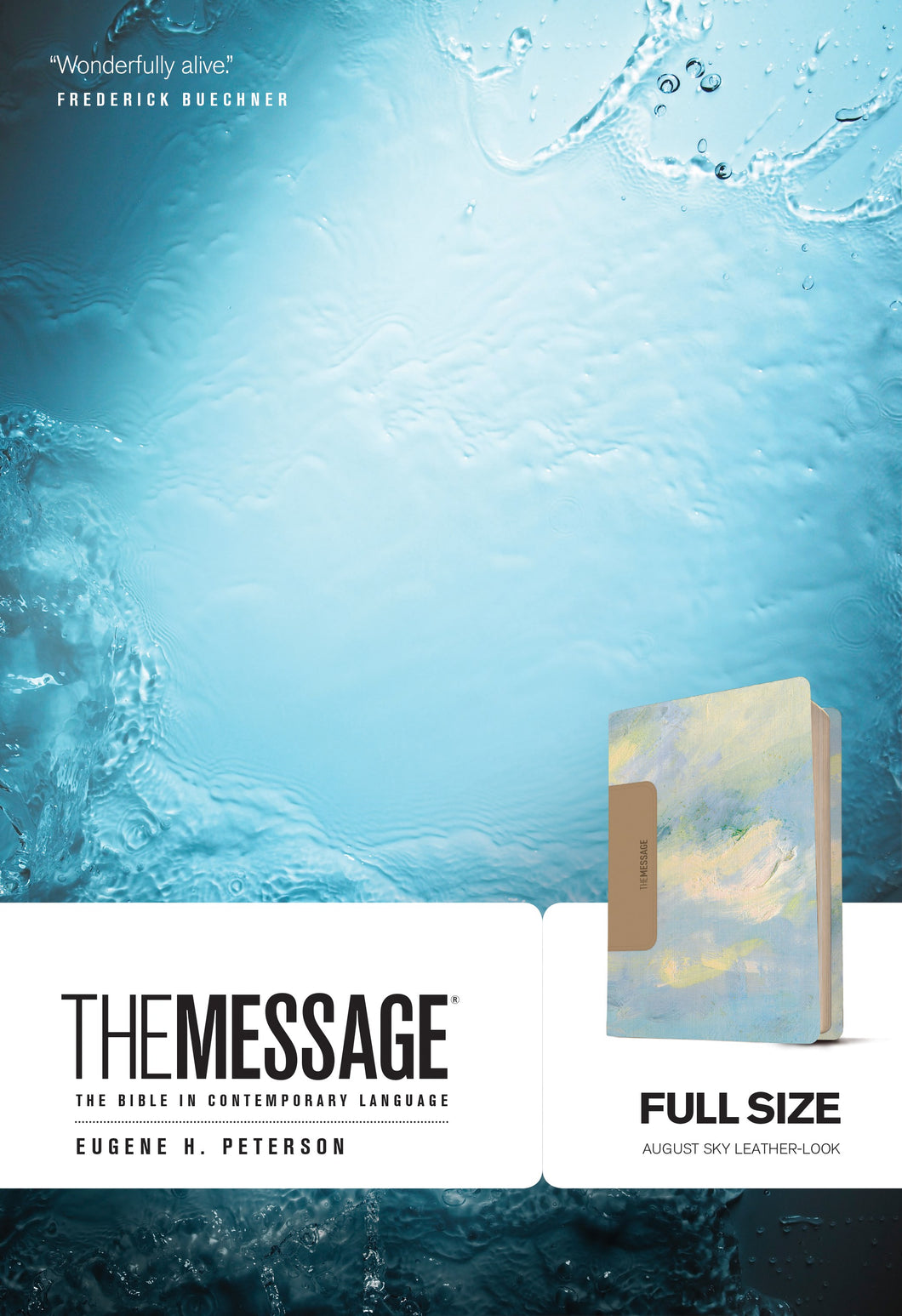 The Message Full Size Bible-Sky Blue LeatherLook
