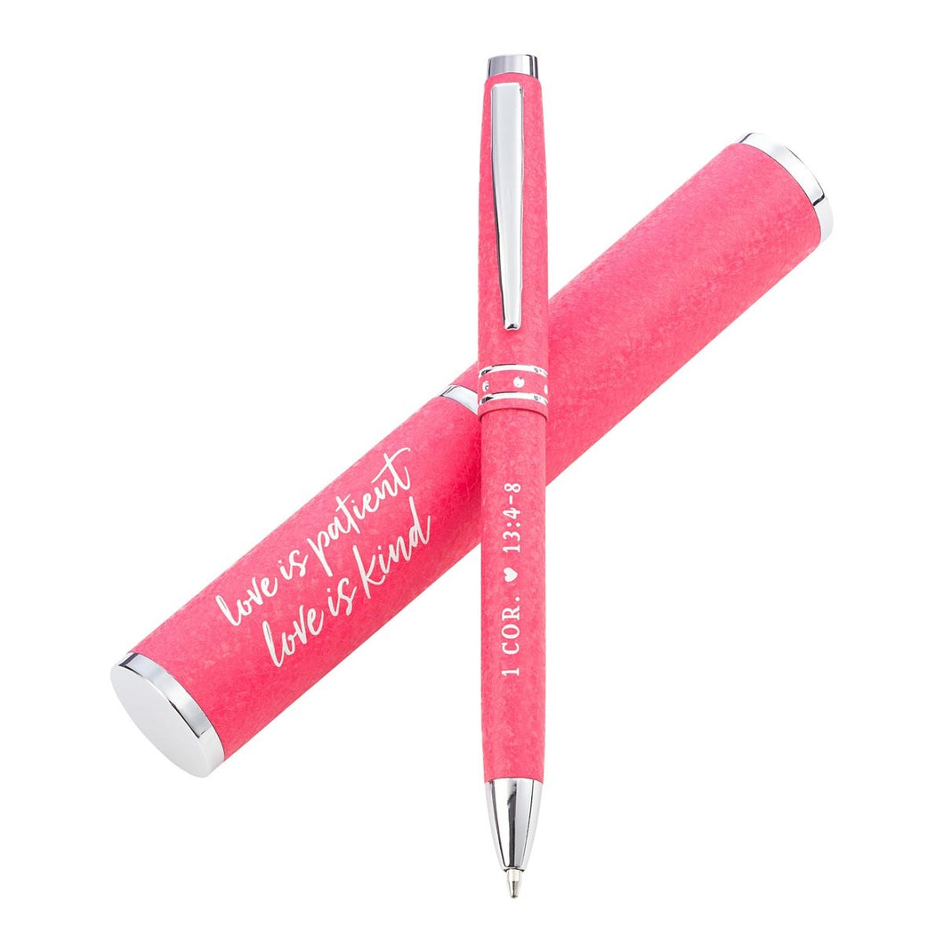 Pen-Love Is Patient-Pink w/Case