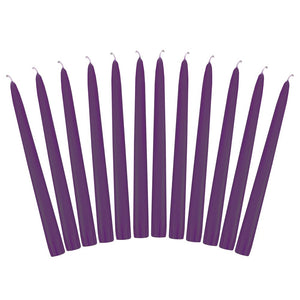 Candle-All Occasion Tapers-Purple (10" x 7/8") (Pack Of 12) (#6051-19)