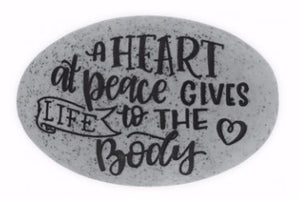 Pocket Stone-Proverb-A Heart At Peace-Prov. 14:30