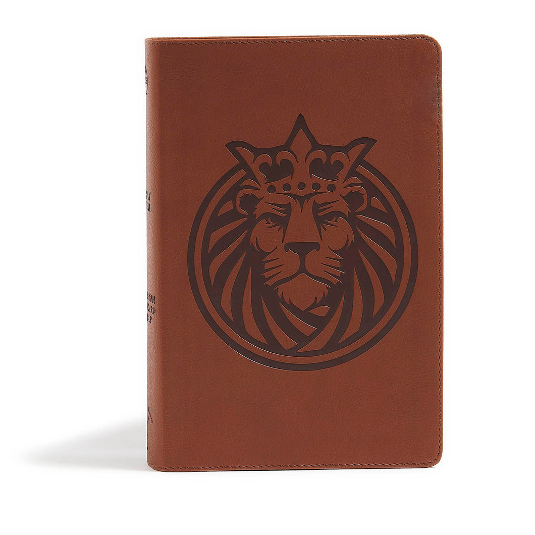 CSB Kids Bible-Brown Lion LeatherTouch