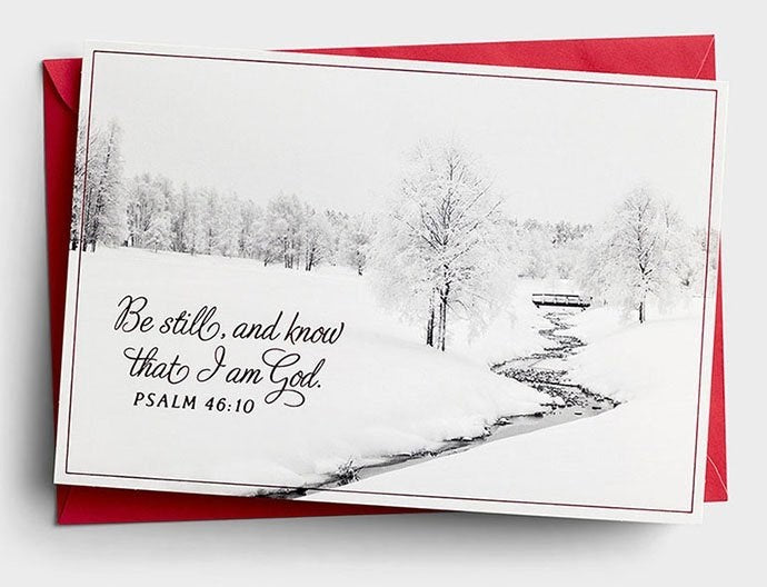 Card-Boxed-Christmas-Be Still And Know-Psalm 46:10 KJV (Box Of 18)