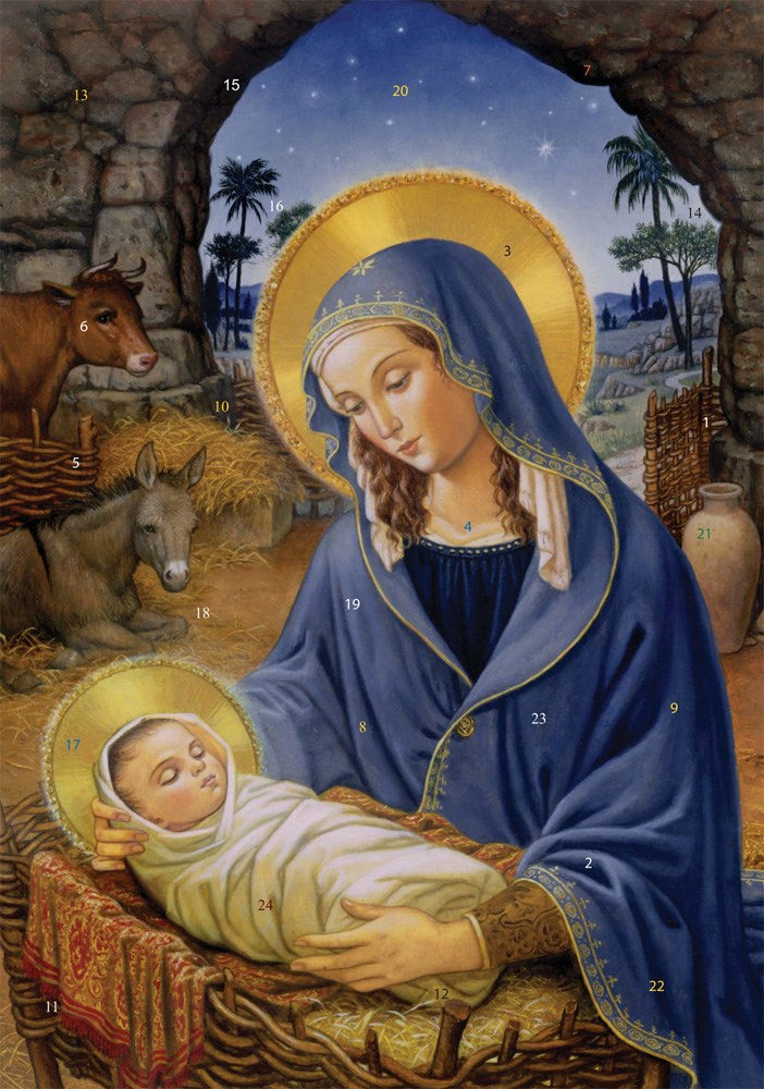 Medium Advent Calendar-Mary With Child (8.25 x 11.75)