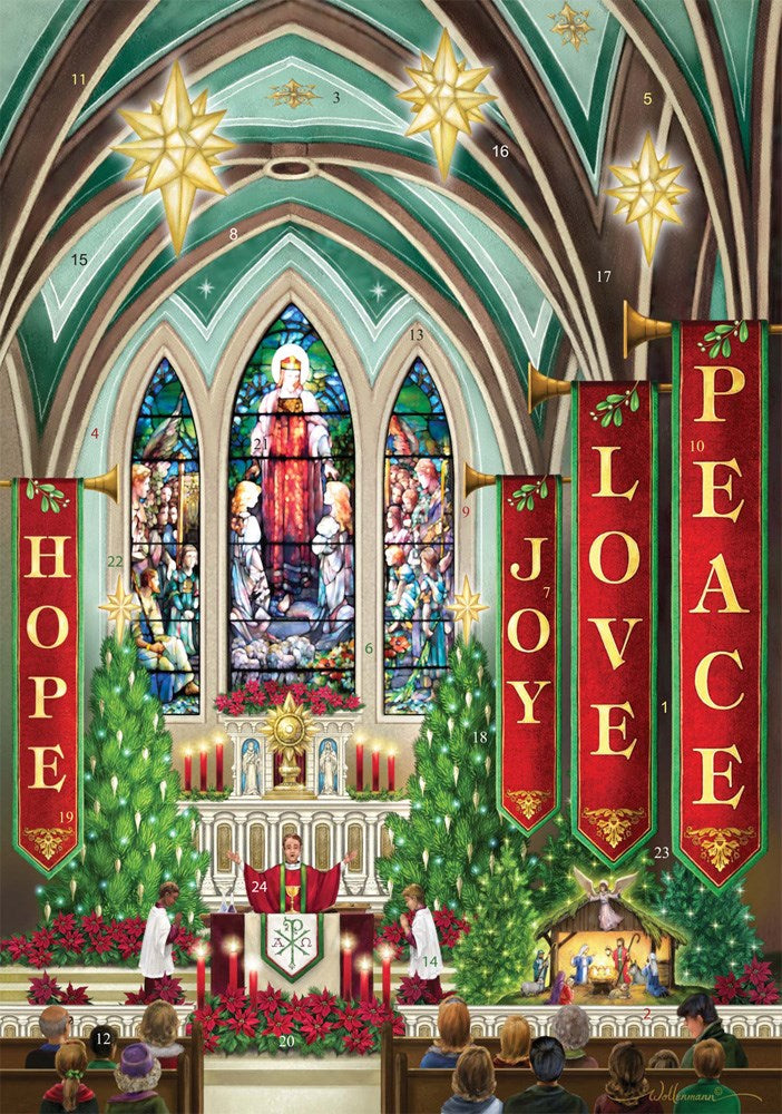 Medium Advent Calendar-Christmas Cathedral (8.25 x 11.75)