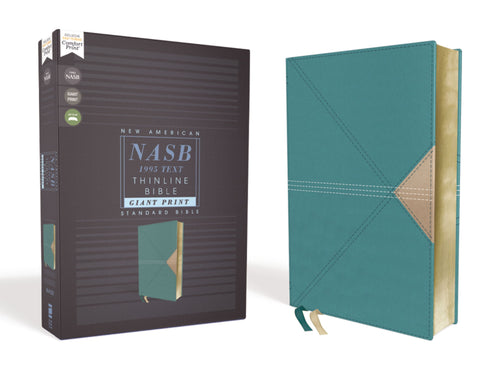 NASB Thinline Bible/Giant Print (Comfort Print)-Teal Leathersoft